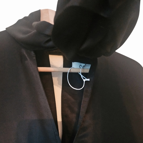 COS Scarf Detail Avant Garde High Fashion Architectural Black Maxi Dress, Size 6 - Picture 5 of 14